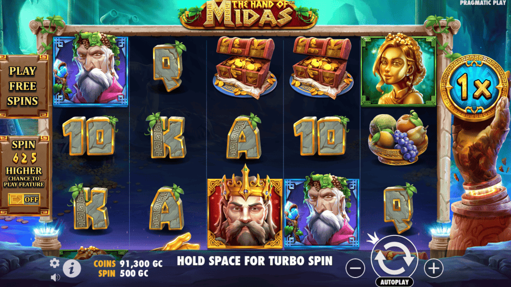 The Hand of Midas Slot Game Features